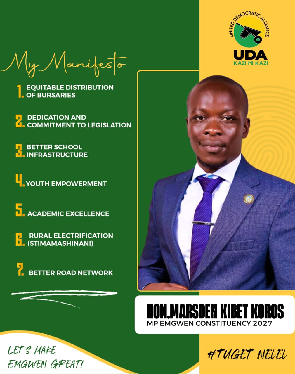 Marsden Kibet Manifesto - 7 Pillars